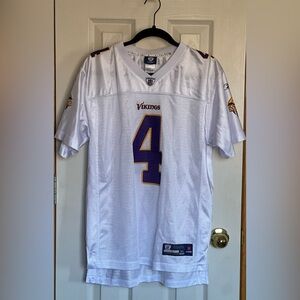 Reebok Onfield Youth Minnesota Vikings White Jersey #4 Favre EUC Sz XL(18-20)